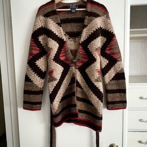 Vintage Polo Sport Multicolor Chevron Cardigan